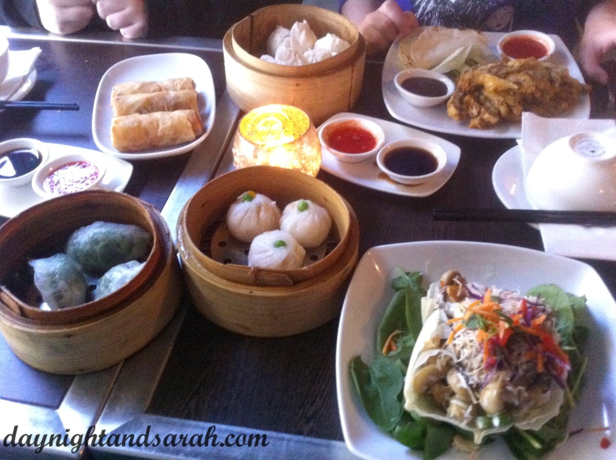Left: Spring Rolls, English Spinach Gow Dumplings; Centre: Chinese Bread Buns, Japanese Pumpkin Gow Dumplings; Right: Peking Duck and Mushroom Asparagus