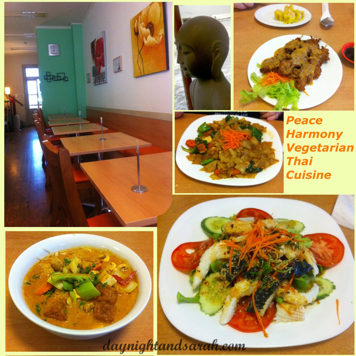 Clockwise: Dim Sims, Satays, Pad See Ew, Seafood Salad and Laksa